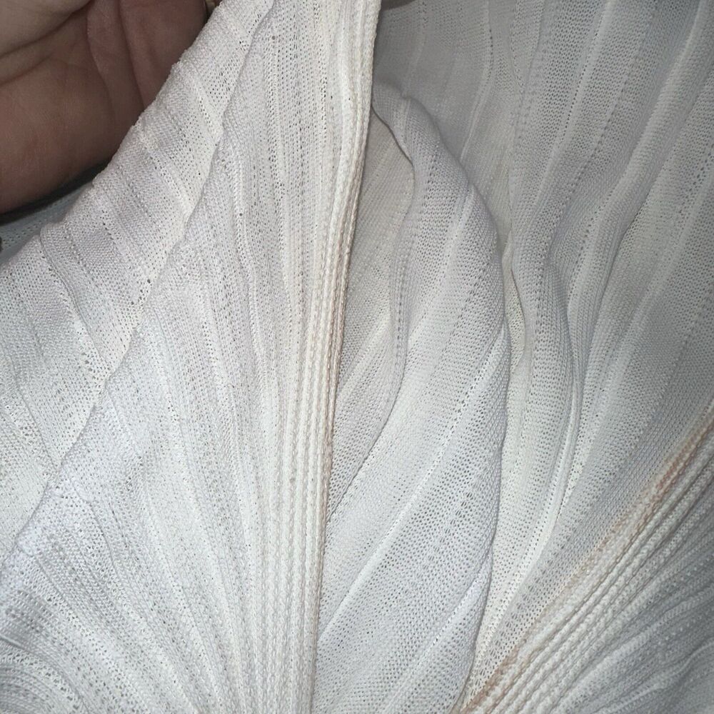 NWT Authentic GUCCI Ivory Pleated Halter V-Neck Stretch Dress Size Medium - Picture 6 of 12